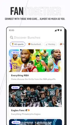 Bunches Chat Sports android App screenshot 1