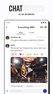 Bunches Chat Sports android App screenshot 3